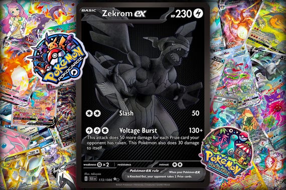 Zekrom Ex · Black Bolt (BLK) #172 Proxy Card - Etsy