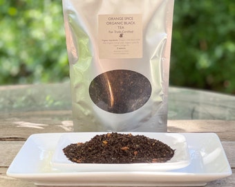 Organic Orange Spice Black Tea - Loose Leaf Tea - Cinnamon Spice Orange Black Tea