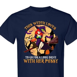 Naughty Witch Halloween Cotton T-Shirt, Sexy Party Tee image 7
