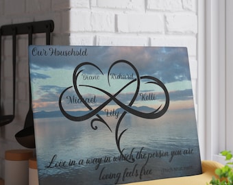Custom Poly Household Cutting Board, Personalized Charcuterie, Personalized gift for Polyamory Household, Add the names of your household