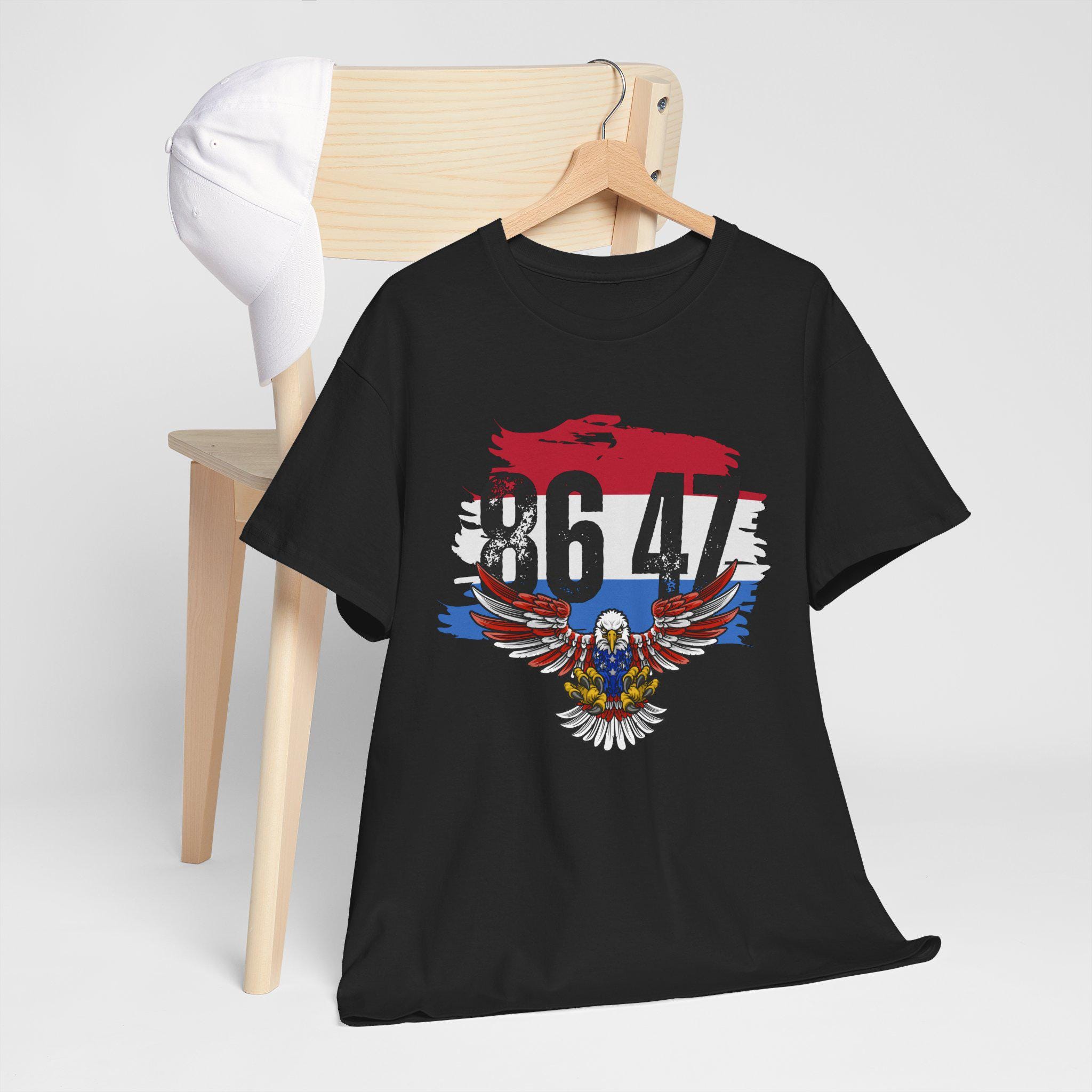 Anti Trump Patriotic Memorial Day Fourth of July Unisex Heavy Cotton Tee, Protest Rally 8647, BBQ Party Shirt, Seashell Message