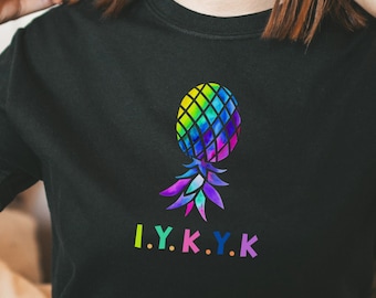 Upside down pineapple unisex tee, T-shirt for Swingers, Funny swinger tshirt, WYKYK, Sexy Unisex Jersey Tee, kinky lifestyle clothing