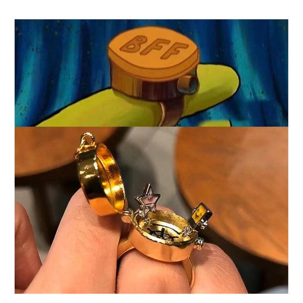 Spongebob Best Friends Forever Ring Etsy