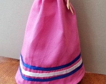 Cute Pink Ribbon Skirt for 11.5 inch doll (skirt only)