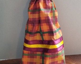 Plaid Ribbon Skirt for 11.5 inch doll (skirt only)