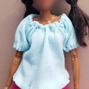 Light turquoise Shirt for 11.5 inch doll