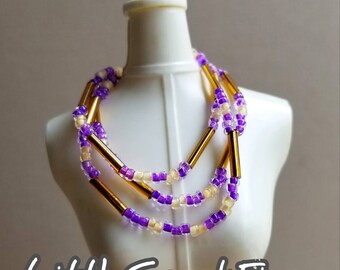 Triple strand gold necklace for 11.5 doll