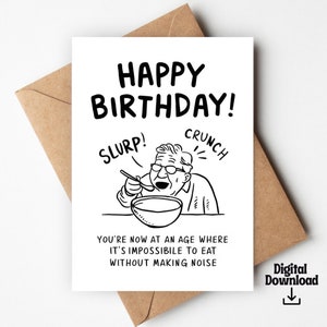 Getting Older Birthday Card | Funny Birthday Card | 50th 60th 70th Birthday Card | Dad Birthday Card | Growing Old | Old Aged Husband Card |