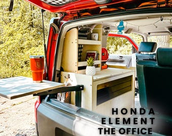 Honda Element Camper Cabinets, Honda Element Table Desk, Car Organizer, Swing Out Table, E life Campers, Car Life, E LIFE CAMPERS