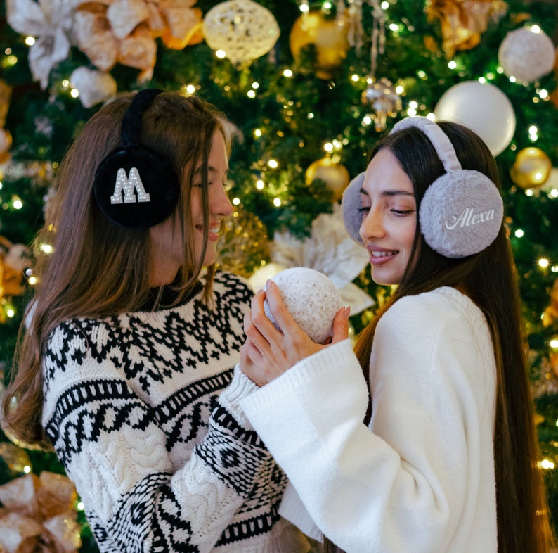 Bride Earmuffs Fluffy Ear Muffs Women Personalized Earmuffs Etsy