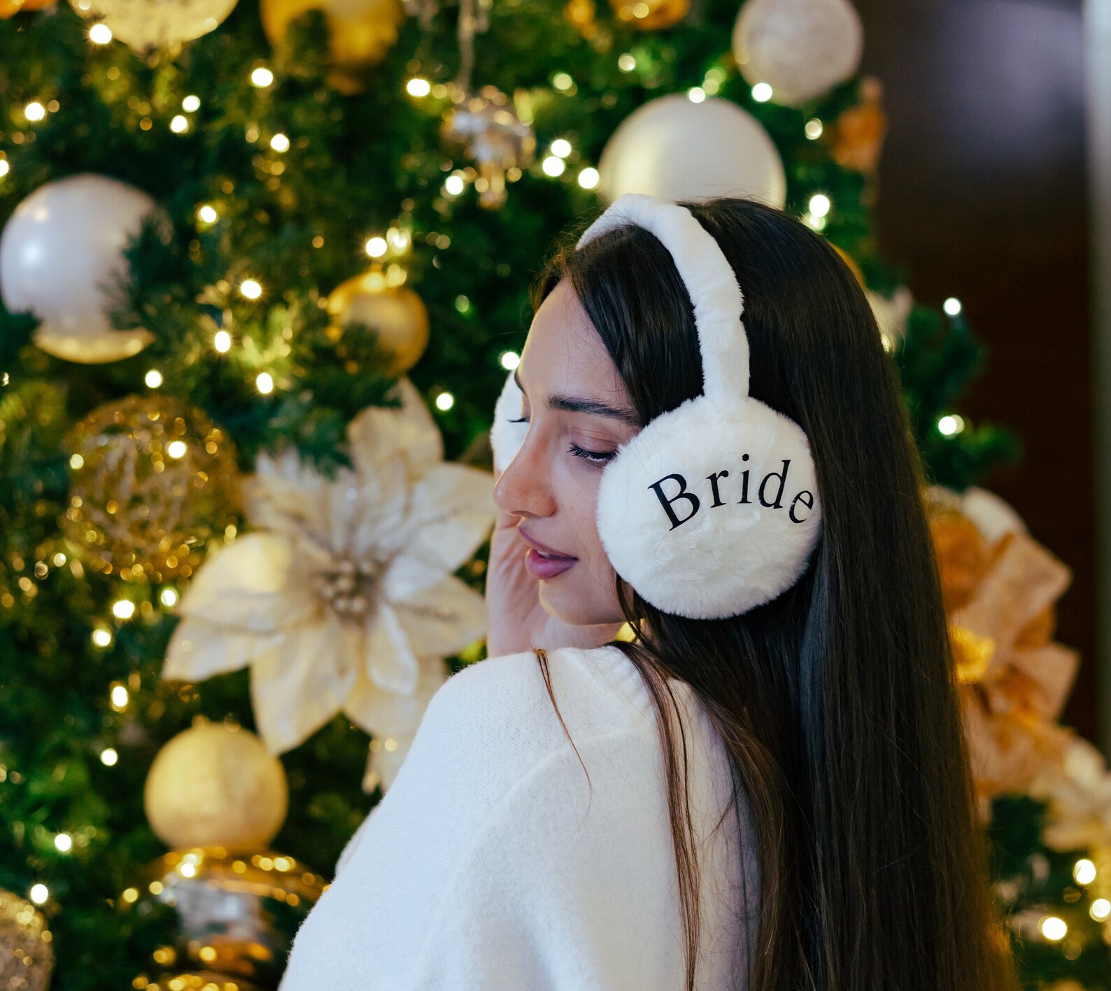 Bride Earmuffs Fluffy Ear Muffs Women Personalized Earmuffs Etsy
