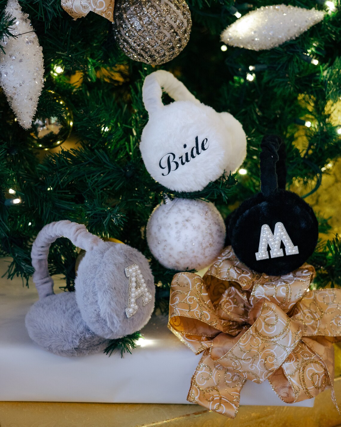 Bride Earmuffs Fluffy Ear Muffs Women Personalized Earmuffs Etsy