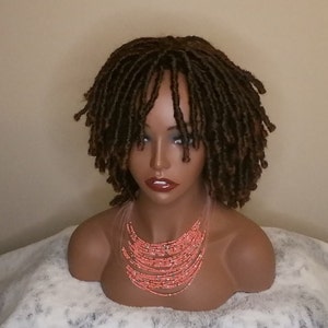 Dreadlock Wig Afro Wig Natural Wig Kinky Short Wigs Headband Wig Dreadlocks Extension Short Curly Wigs for Black Women