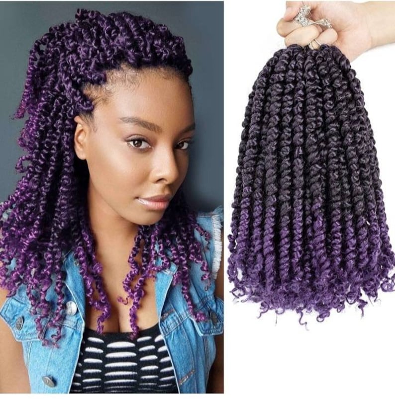 Passion Twist Headband Wig Bun Wig Updo Wig Ponytail Wigs Etsy