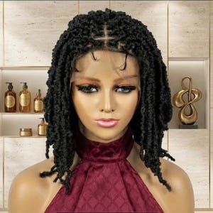 14” Dreadlock Braid Style Synthetic Lace Front Wigs Baby Hair