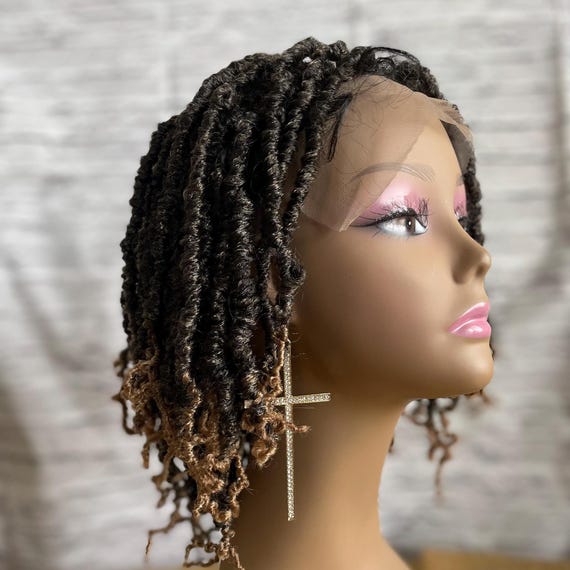 14” Dreadlock Braid Style Synthetic Lace Front Wigs Baby  display picture 3
