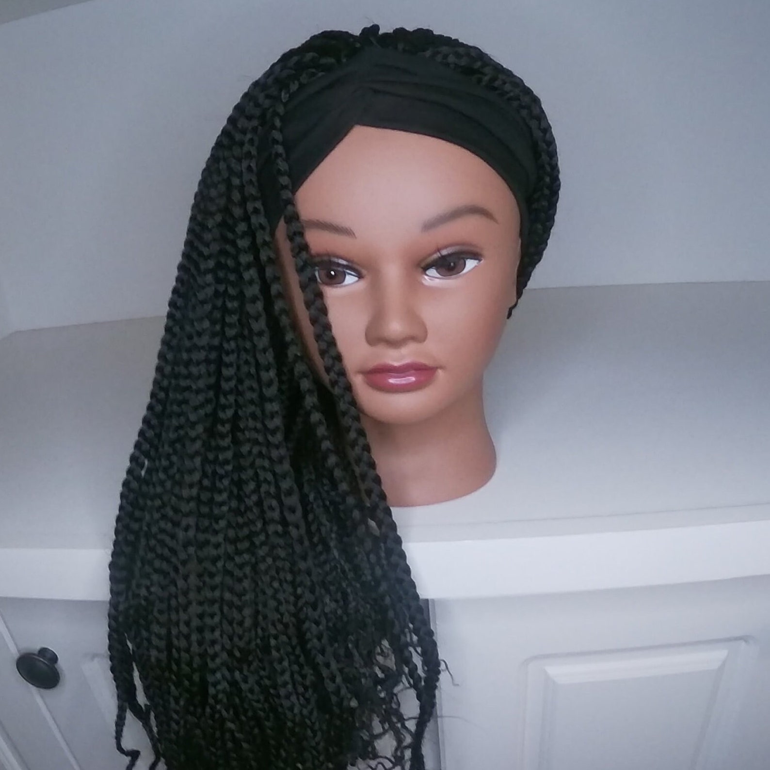 Headband Wig Box Braids Updo Wig Ombre Long Wigs Braided Wigs Etsy