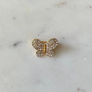 Gold and diamond butterfly brooch