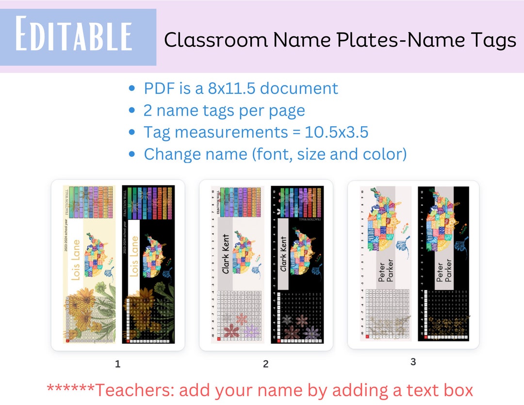 Student Desk Name Plates, Student Name Cards, Student Name Plates