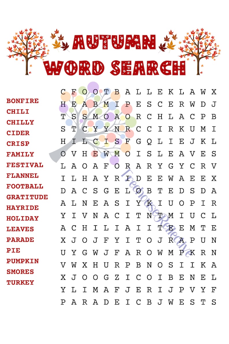 Seasons Word Search Puzzle Printable Pack | Etsy