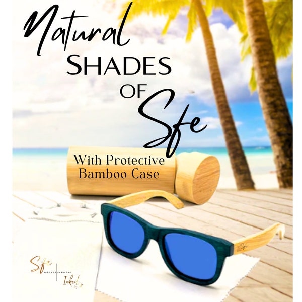 SFE Designer Brand Natural Bamboo Sunglasses Eco-Friendly Fashion and Sustainable CE standard 100% UV 400 lenses Lightweight & comfortable