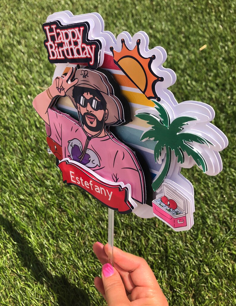 bad-bunny-cake-topper-bad-bunny-party-decorations-bad-bunny-etsy