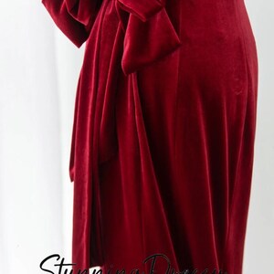 Formal Women's Dresses/ Off Shoulder Spaghetti Strap Draped Sleeve V-Neck Lace-Up Back With High Slit Evening Dress