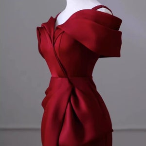 Elegant Evening Dress Red Ball Gown Party Evening Dress Women's Dress ...