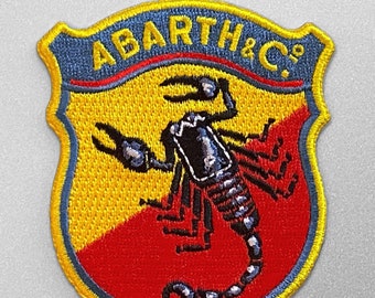 ABARTH & Co Skorpion Gestickter Aufnäher 1954-1959 Version