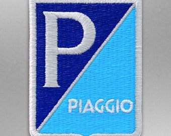 Vespa Piaggio Embroidered Iron-On Patch for Caps, Jackets, and Uniforms.
