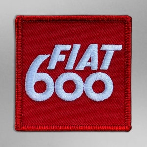 FIAT 600 Seicento Patch Toppa for Caps & Hats, Jackets, and Race Uniforms and Tuta