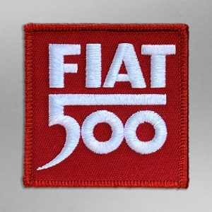 FIAT 500 Cinquecento Race Patch, Iron On or Sew On for Caps & Hats, Jackets, and Race Uniforms Topa