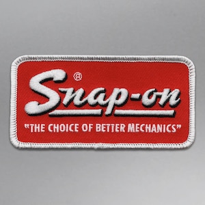 1950s Snap-On Tools Work Patch, Sew-On or Iron-On Embroidered, for Caps & Hats, Jackets, Work Shirts, and Race Uniforms