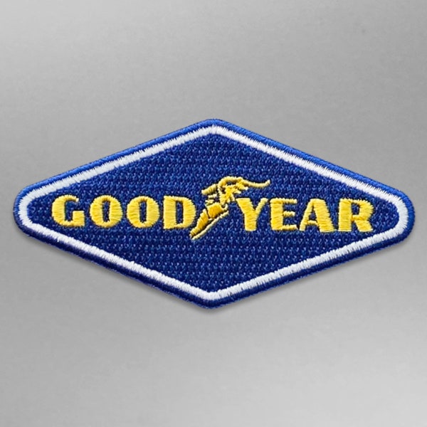 Good Year Tire Iron-On Embroidered Race Patch for Caps & Hats, Jackets, and Race Uniforms