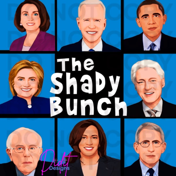 The Shady Bunch sublimation design digital download png