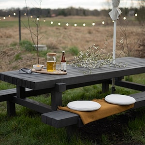 DIY Picnic Table Plans- by hejHUS designer