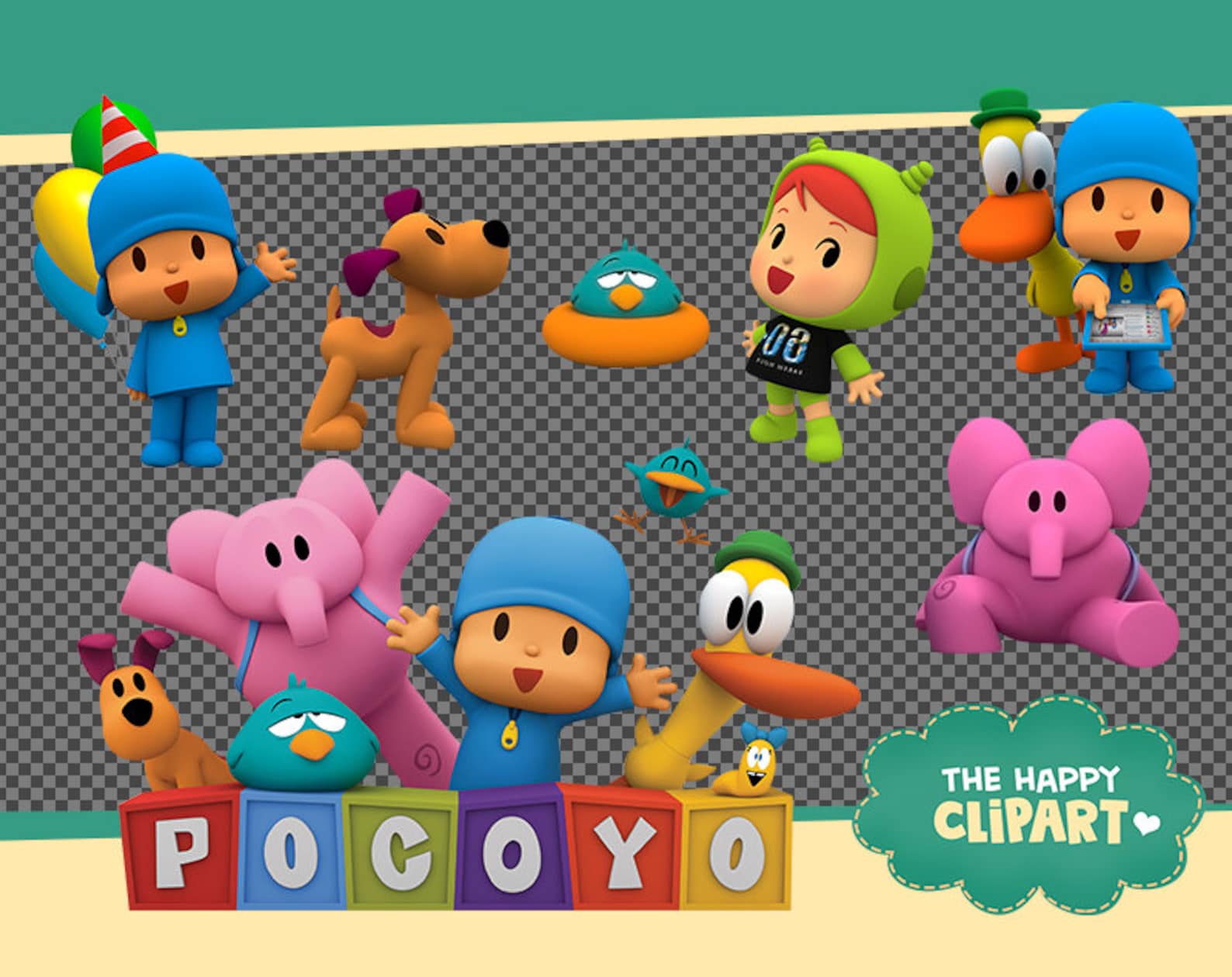 Pocoyo PNG Pocoyo Characters Pocoyo Digital Clipart Transparent