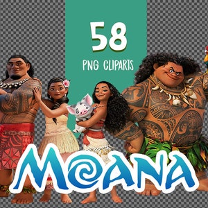Moana Clipart - Bubble Guppy Clip Art - Moana Characters - Printables Transparent Clipart - Instant Download - Moana PNG
