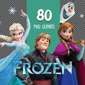 Frozen PNG - Frozen Characters - Digital Clipart - Transparent Background - Printable Clipart - Instant Download - 300 DPI