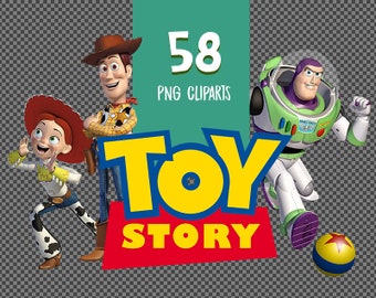 Toy Story PNG - Postacie z Toy Story - Clipart cyfrowy - Przezroczyste tło - Clipart do druku - Natychmiastowe pobranie - 300 DPI