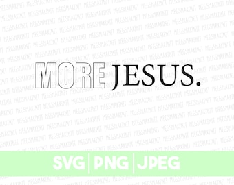 Plus de fichiers numériques SVG, PNG, JPEG Jésus