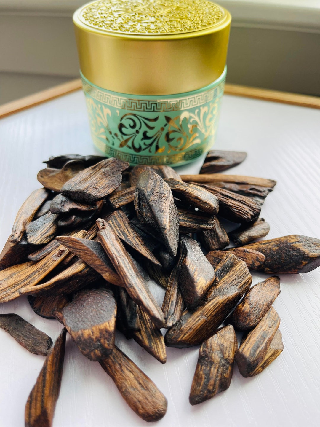 Oud Chips Bakhoor Incense Oud Bill Amber Etsy