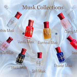 9 Pieces Musk Collection Premium Perfume oil / Attar Oil Gift Set - 3 ml 6 ml 12 ml