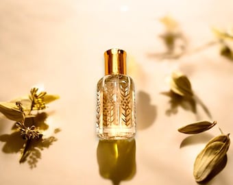 Rose Vanilla Perfume Oil: Floral Woody Scent, Alcohol-Free