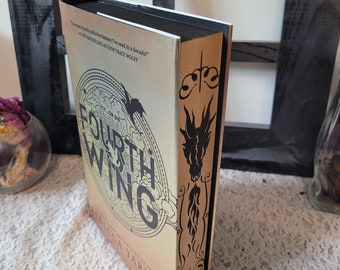 Fourth Wing by Rebecca Yarros with custom sparkly sprayed edges hardcover