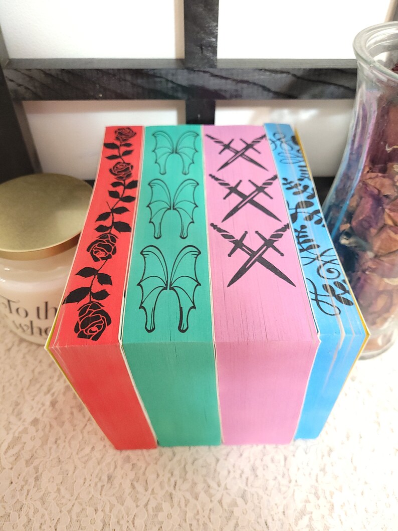 ACOTAR Paperback Box Set Custom Sprayed Edges Etsy