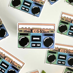 Boom Box Die Cut Waterproof Sticker for Laptop, Water Bottle, Hydro Flask | Cute Sticker, Sticker for Introvert, Water Bottle Sticker