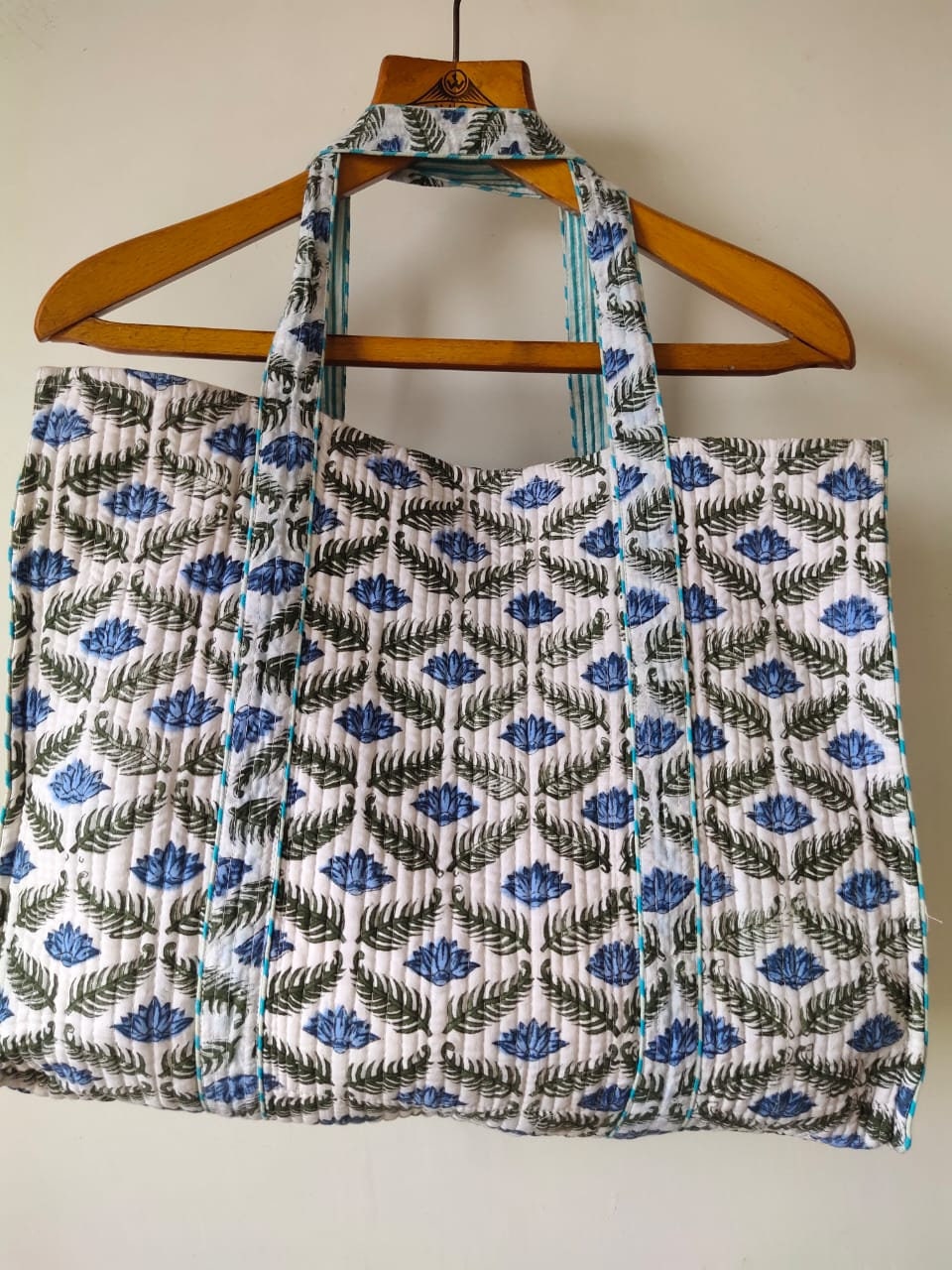 Hand Block Printed Quilting Shoulder Bag 【custom order】 – MOJORA