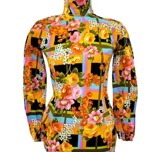 Funky Retro Floral Top Dopamine Dressing