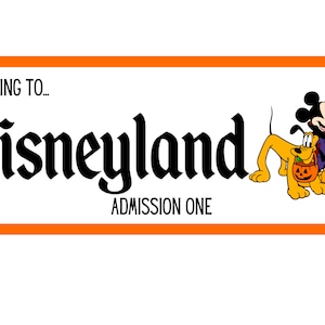 Fake Disneyland Ticket Halloween